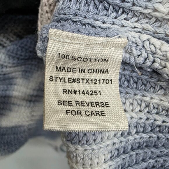 Jessica Simpson Distressed Tie-Dye Pullover Sweater Cropped Frayed Hem Size S - Picture 12 of 16